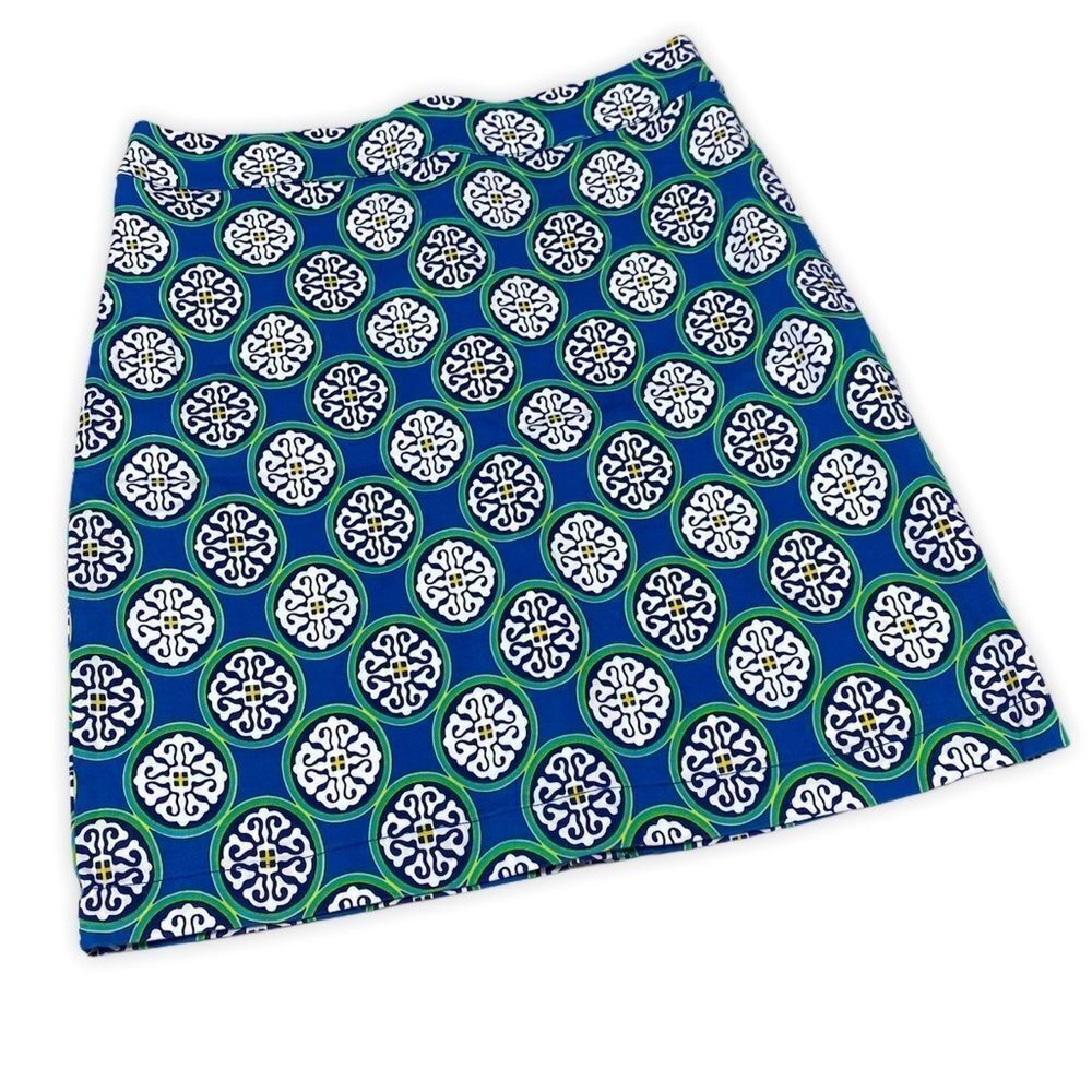 Dizzy Lizzie Geometric Medallions Pencil Skirt Preppy